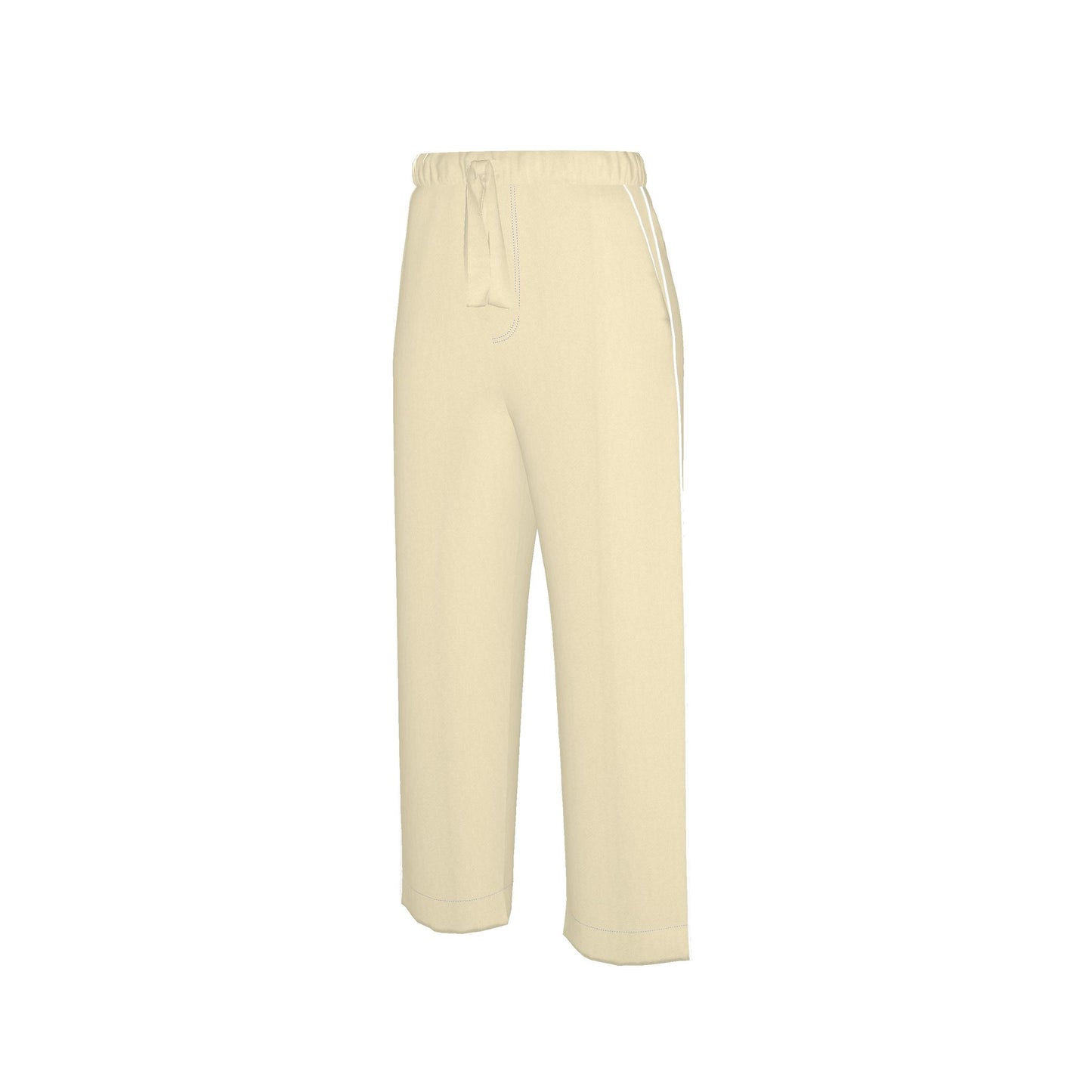 Womens Luxury Ivory Pyjama Trousers
