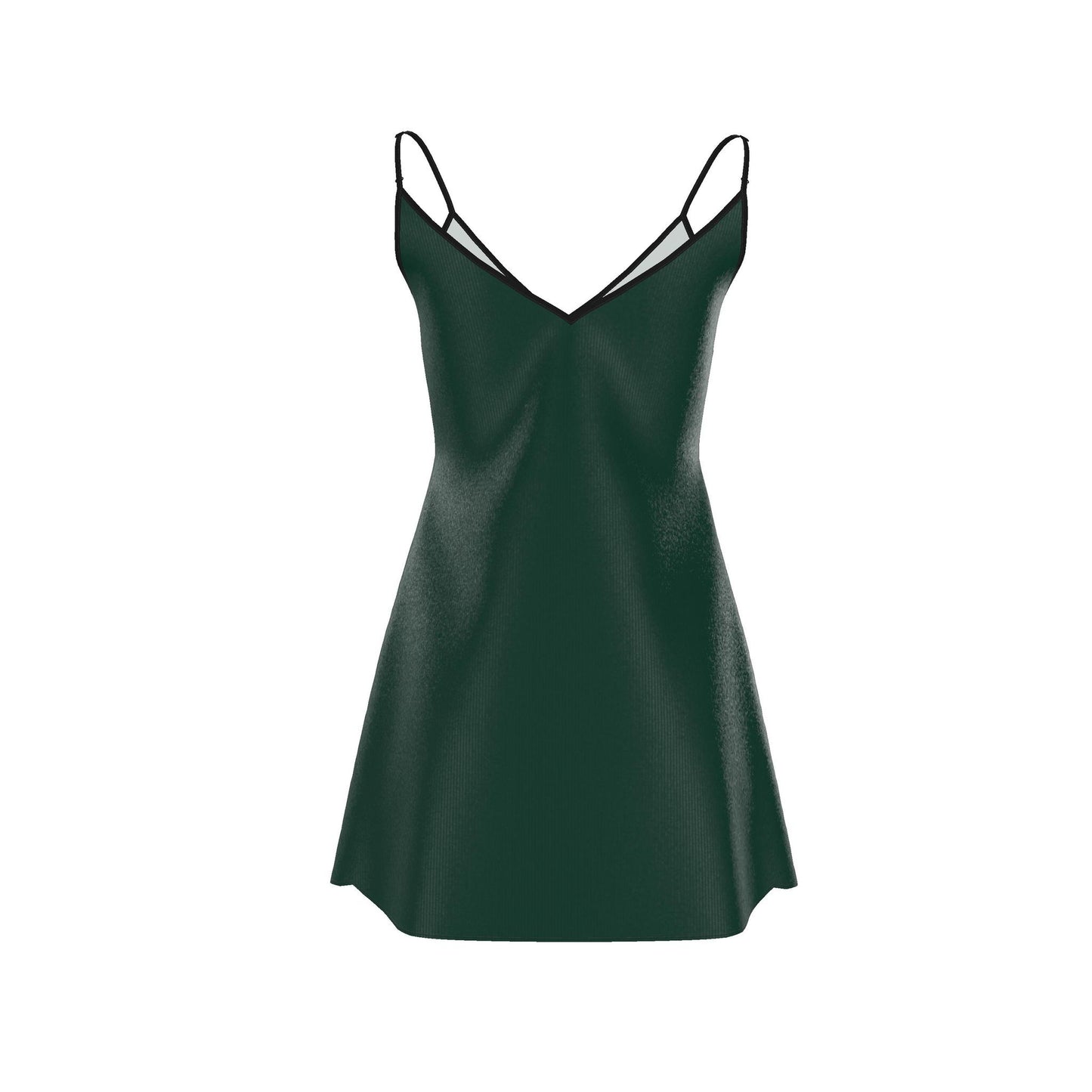 Maison Luna Glow - Mini Slip Dress - Emerald Green