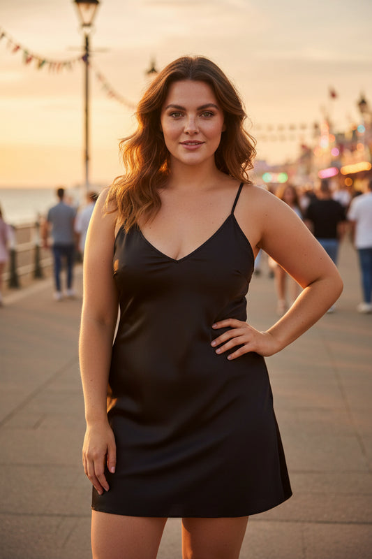 Maison Luna Glow - Mini Slip Dress - Royal Midnight