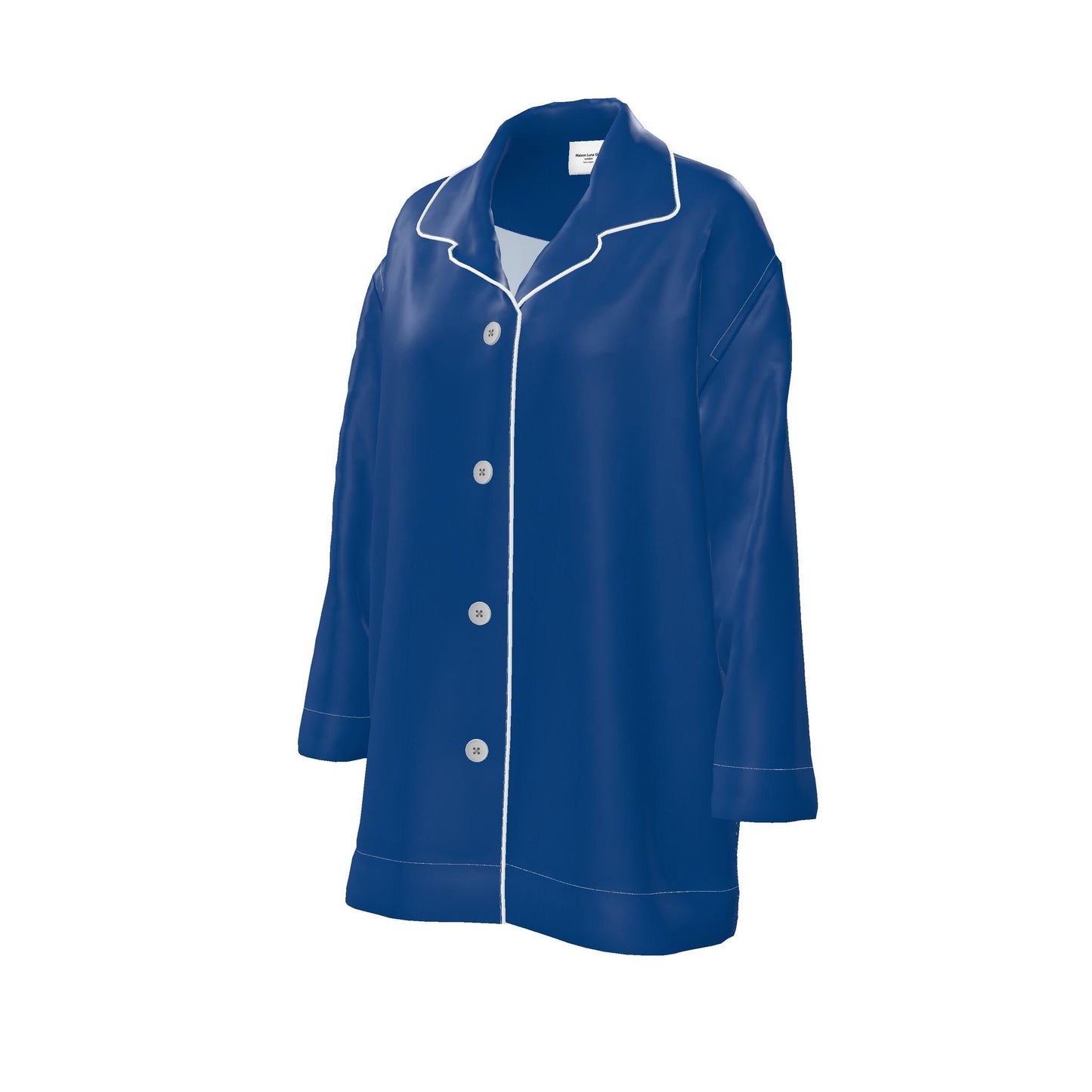 Womens Luxury Pyjama Shirt - Royal Blue
