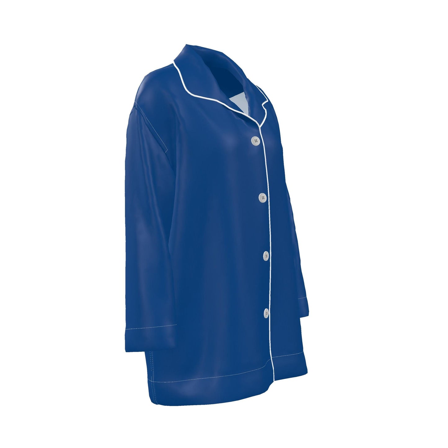 Womens Luxury Pyjama Shirt - Royal Blue