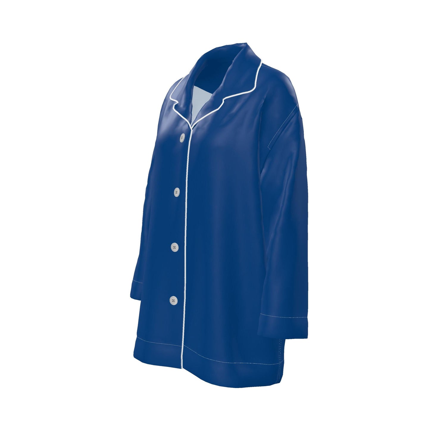 Womens Luxury Pyjama Shirt - Royal Blue