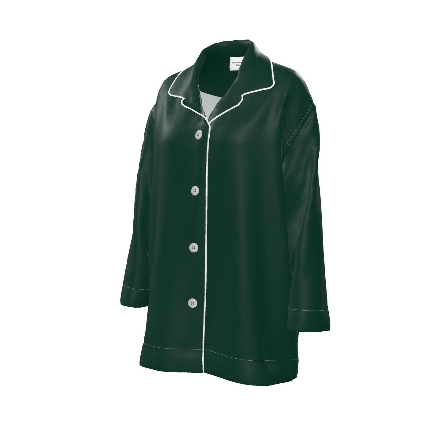Womens Luxury Pyjama Shirt - Emerald Green