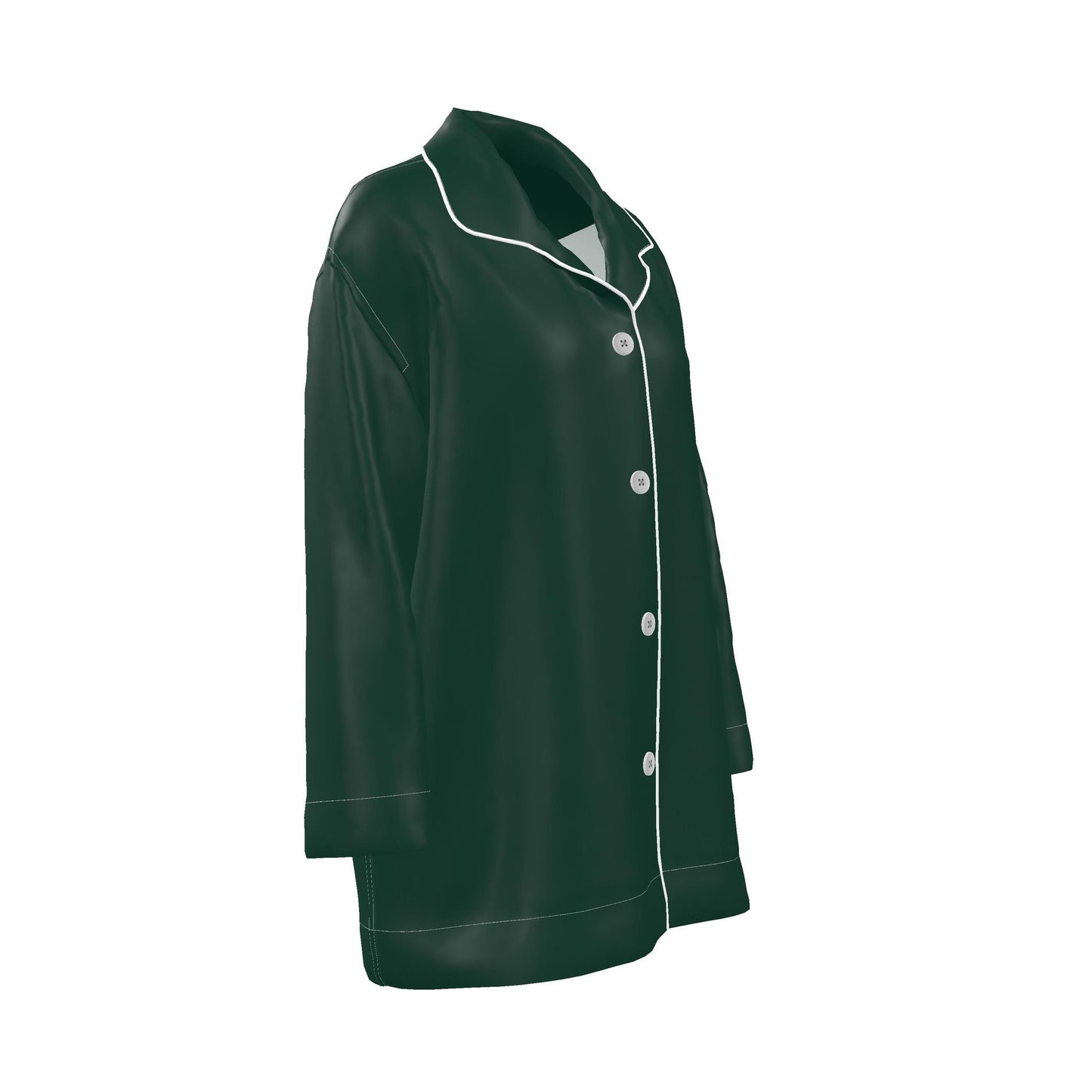 Womens Luxury Pyjama Shirt - Emerald Green