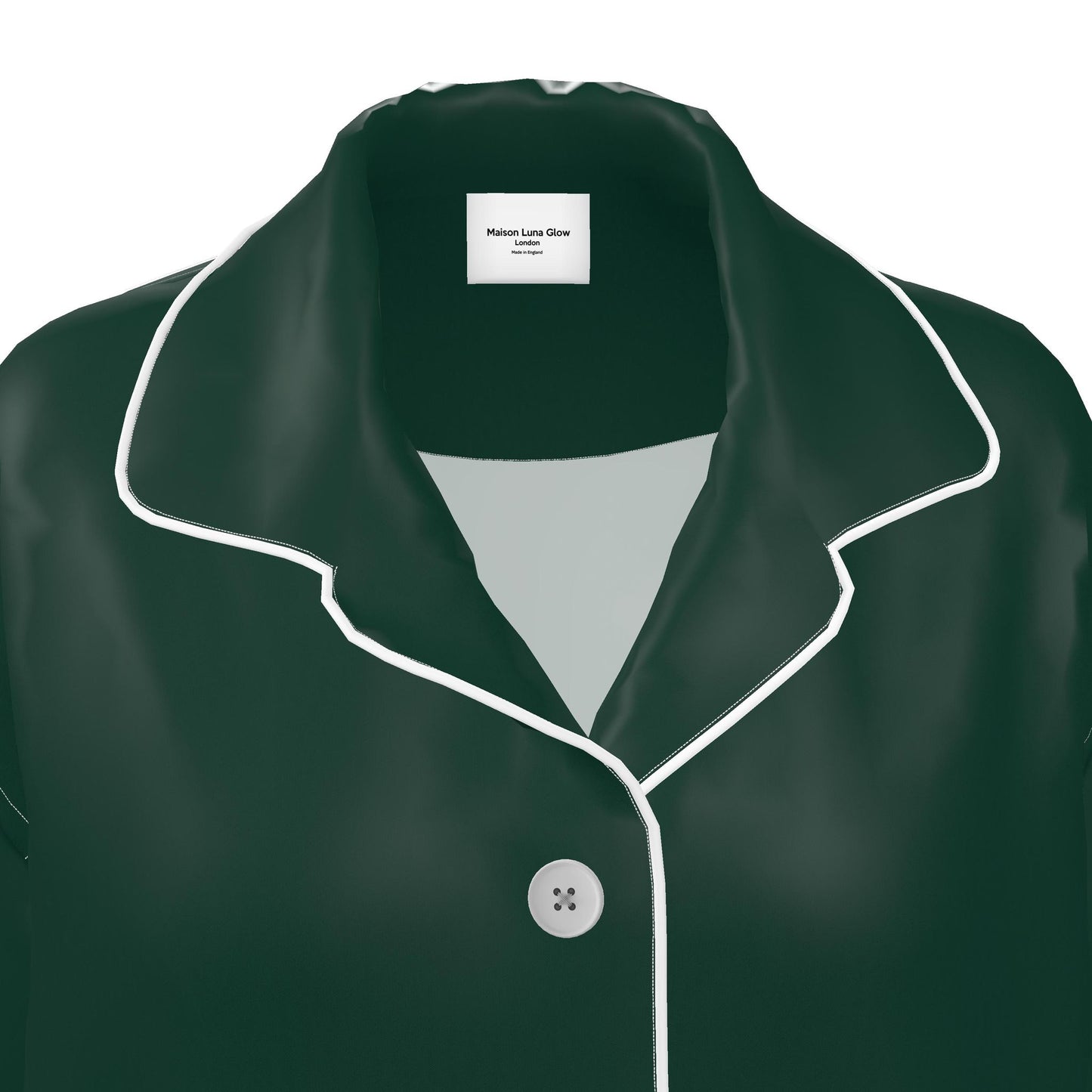 Womens Luxury Pyjama Shirt - Emerald Green