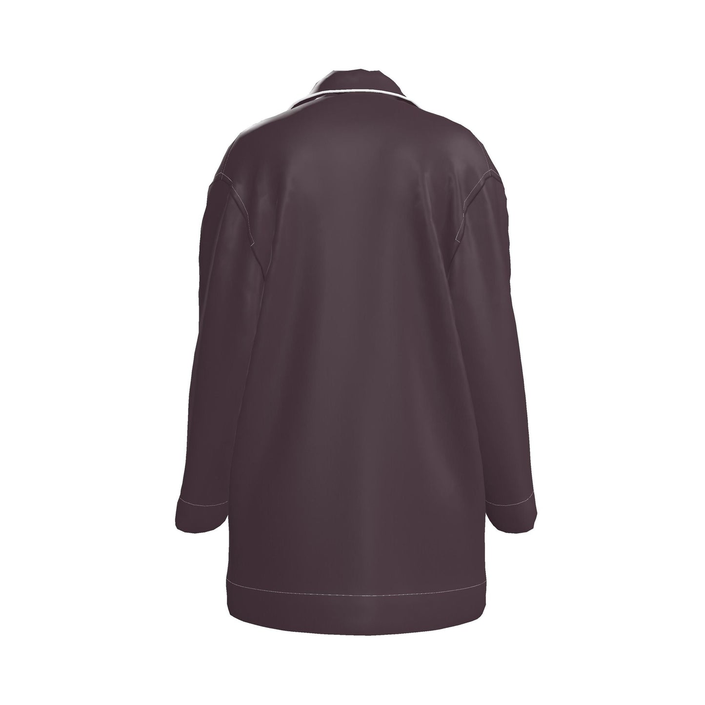 Womens Luxury Pyjama Shirt - Burgundy