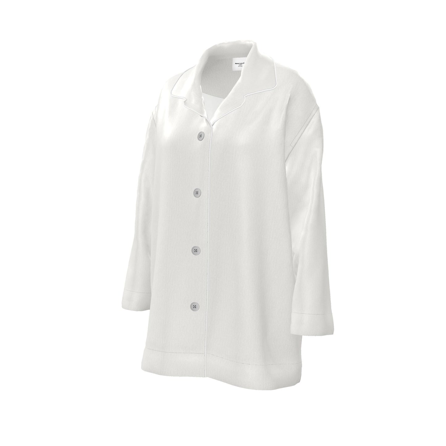Womens Luxury Pyjama Shirt - Royal Ivory