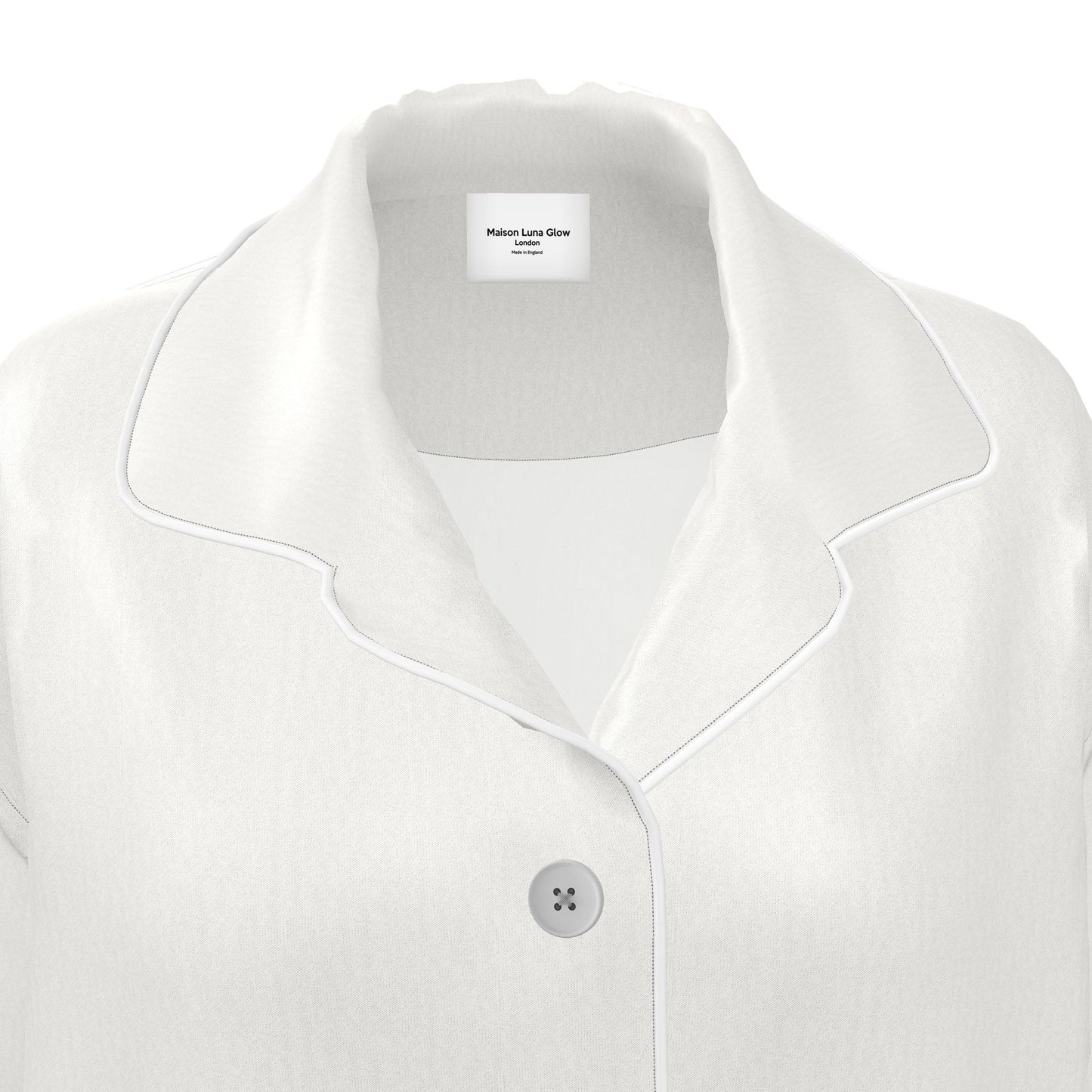 Womens Luxury Pyjama Shirt - Royal Ivory