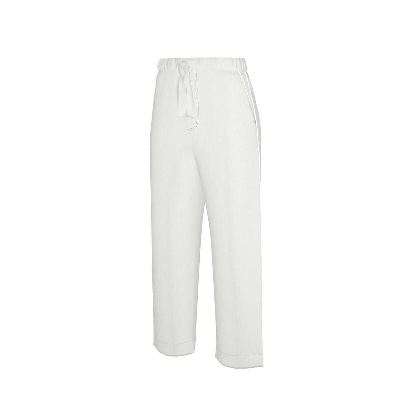 Womens Luxury Pyjama Trousers - Royal Ivory