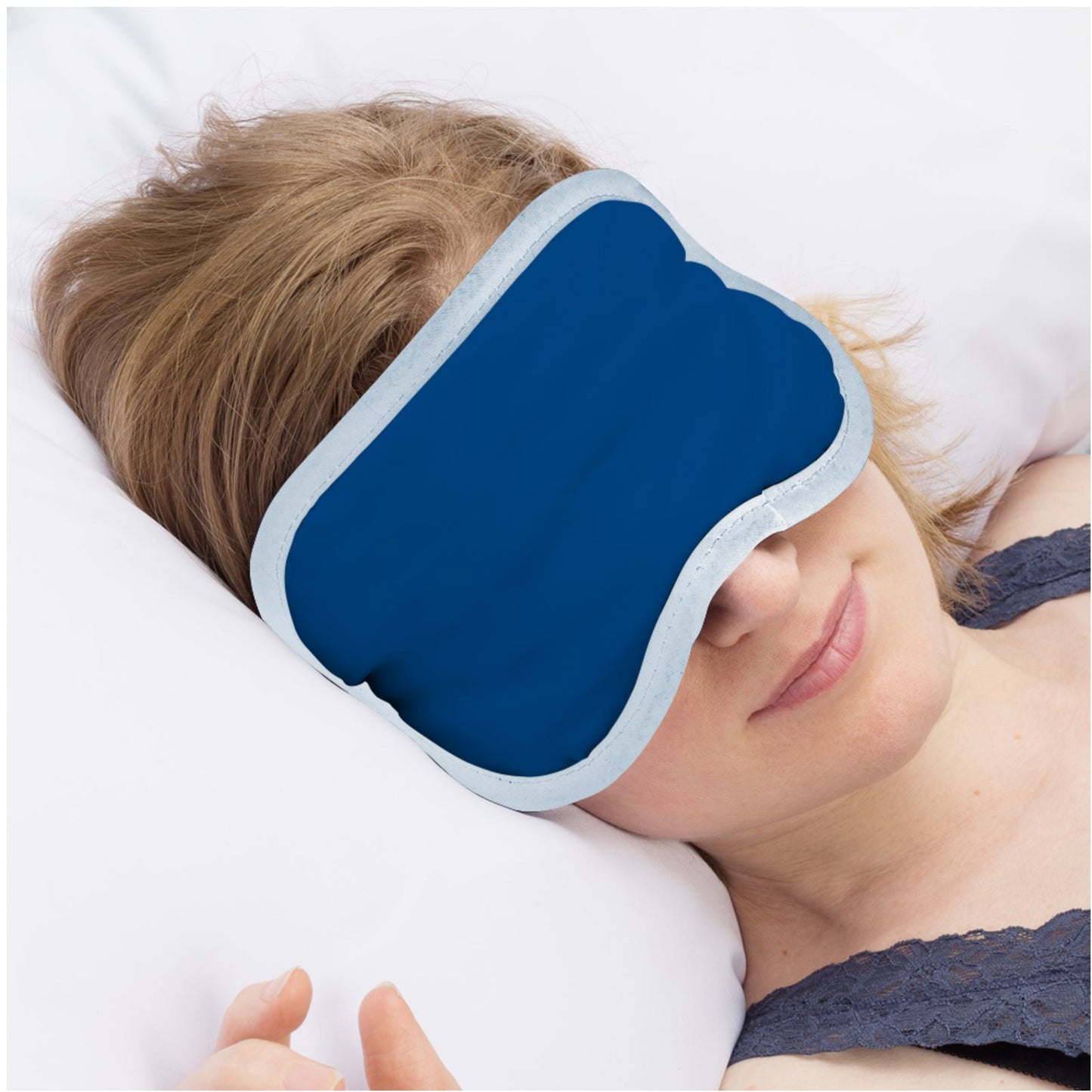 Maison Luna Glow - Luxury Satin Eye Mask for Sleeping - Royal Blue
