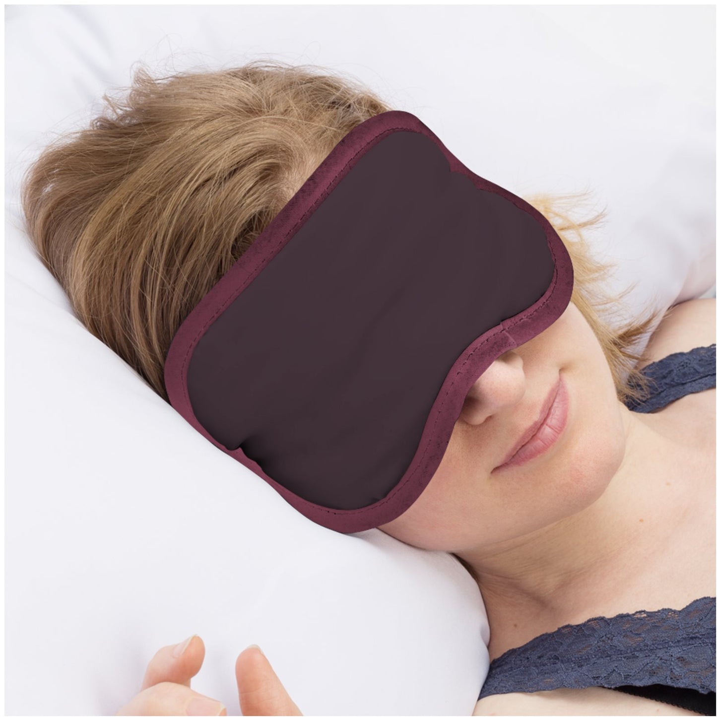 Maison Luna Glow - Luxury Satin Eye Mask for Sleeping - Burgundy