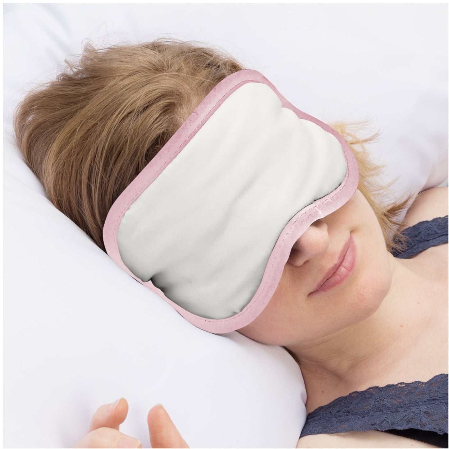 Maison Luna Glow - Luxury Satin Eye Mask for Sleeping - Royal Ivory