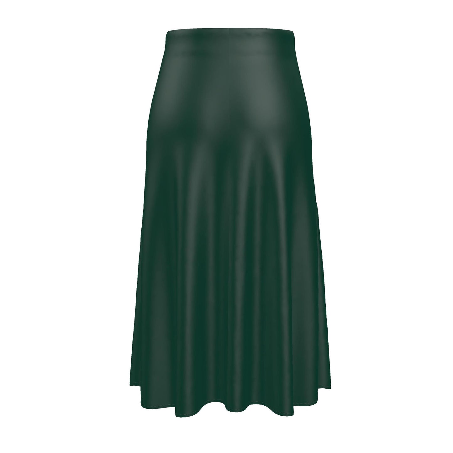 Maison Luna Glow - A-Line Midi Skirt - Emerald Green