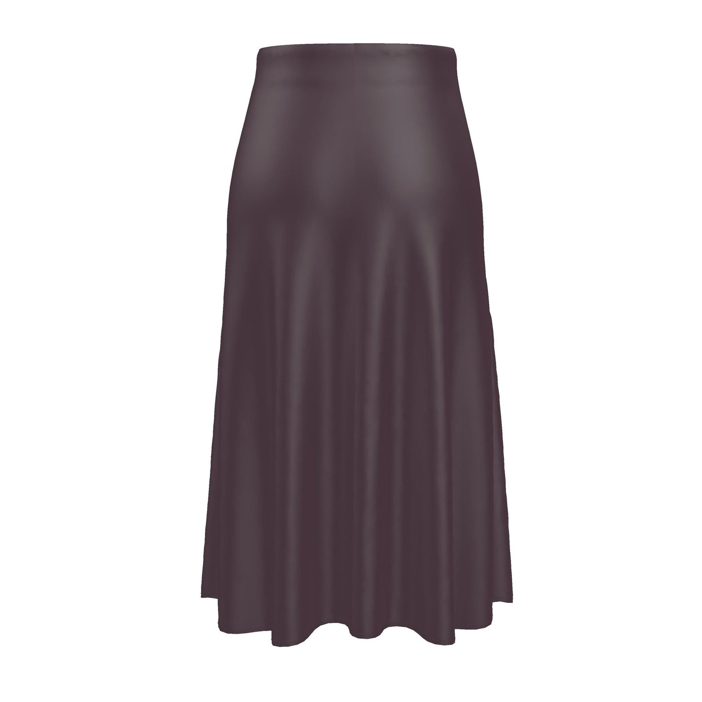 Maison Luna Glow - A-Line Midi Skirt - Burgundy