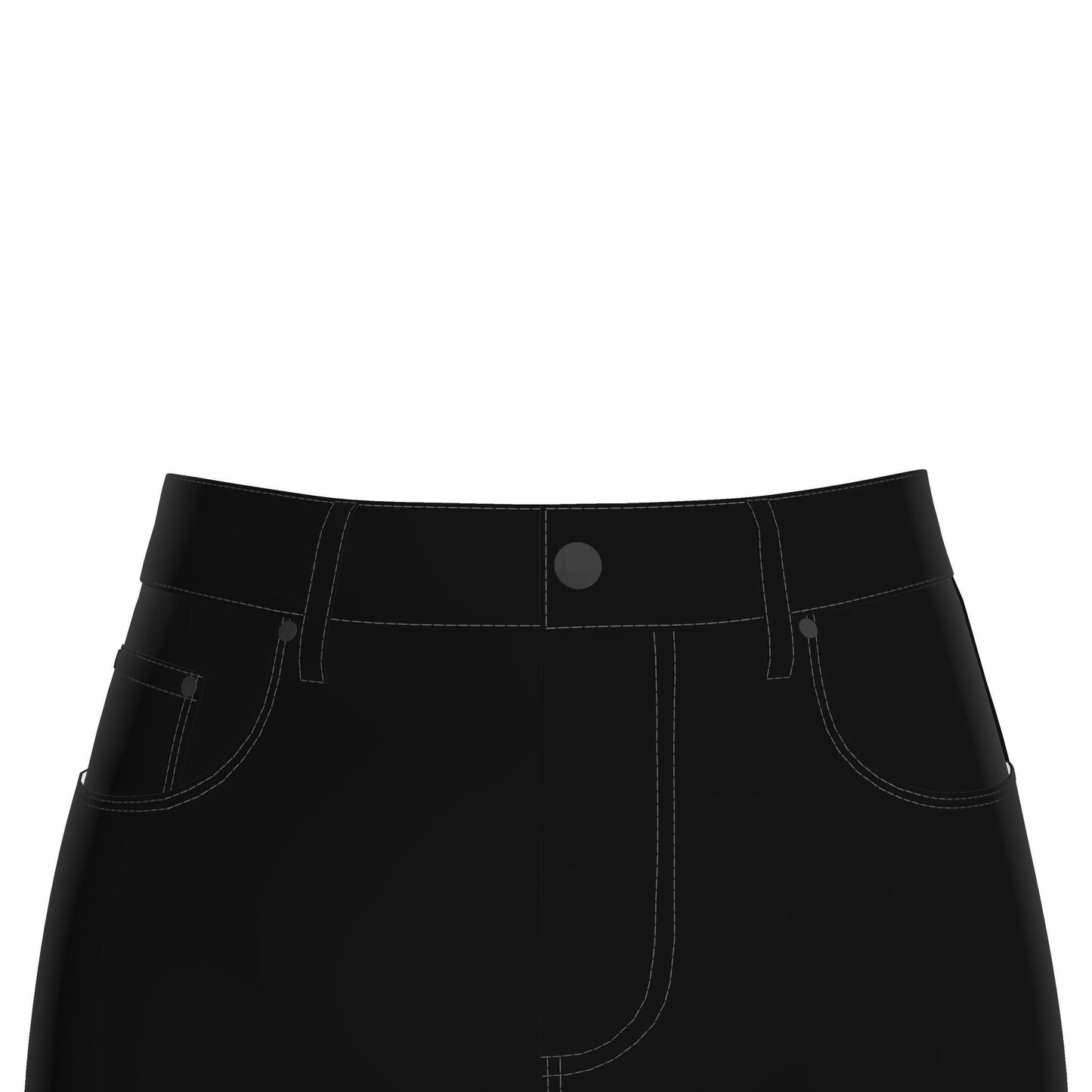 Maison Luna Glow - Classic Denim Midi Skirt - Midnight