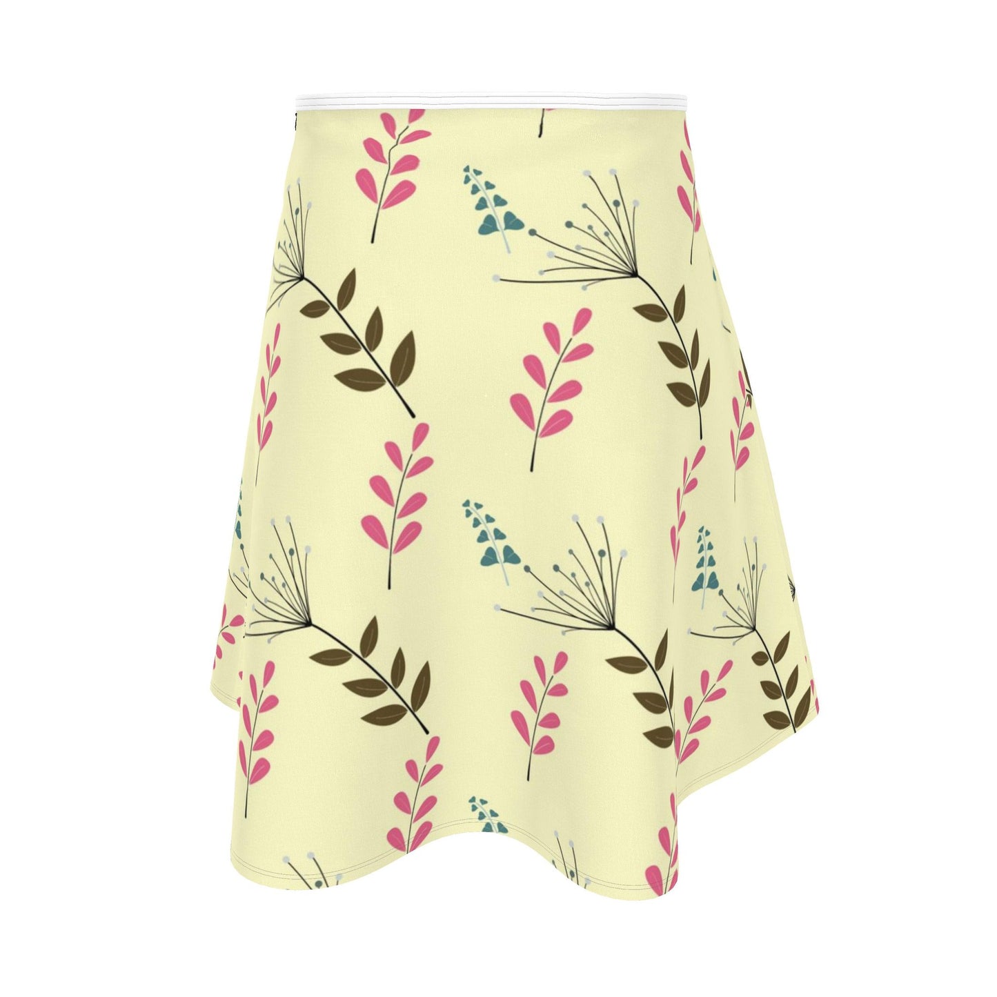 Elegant Botanical Flared Skirt