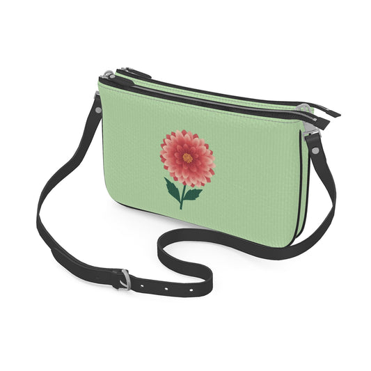 Elegant Floral Pochette Double Zip Bag